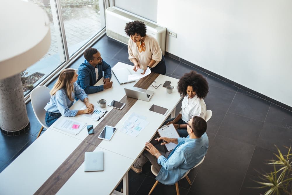 Team strategy meeting